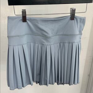 Gold Hinge Light Blue Pleated Women's Skirt